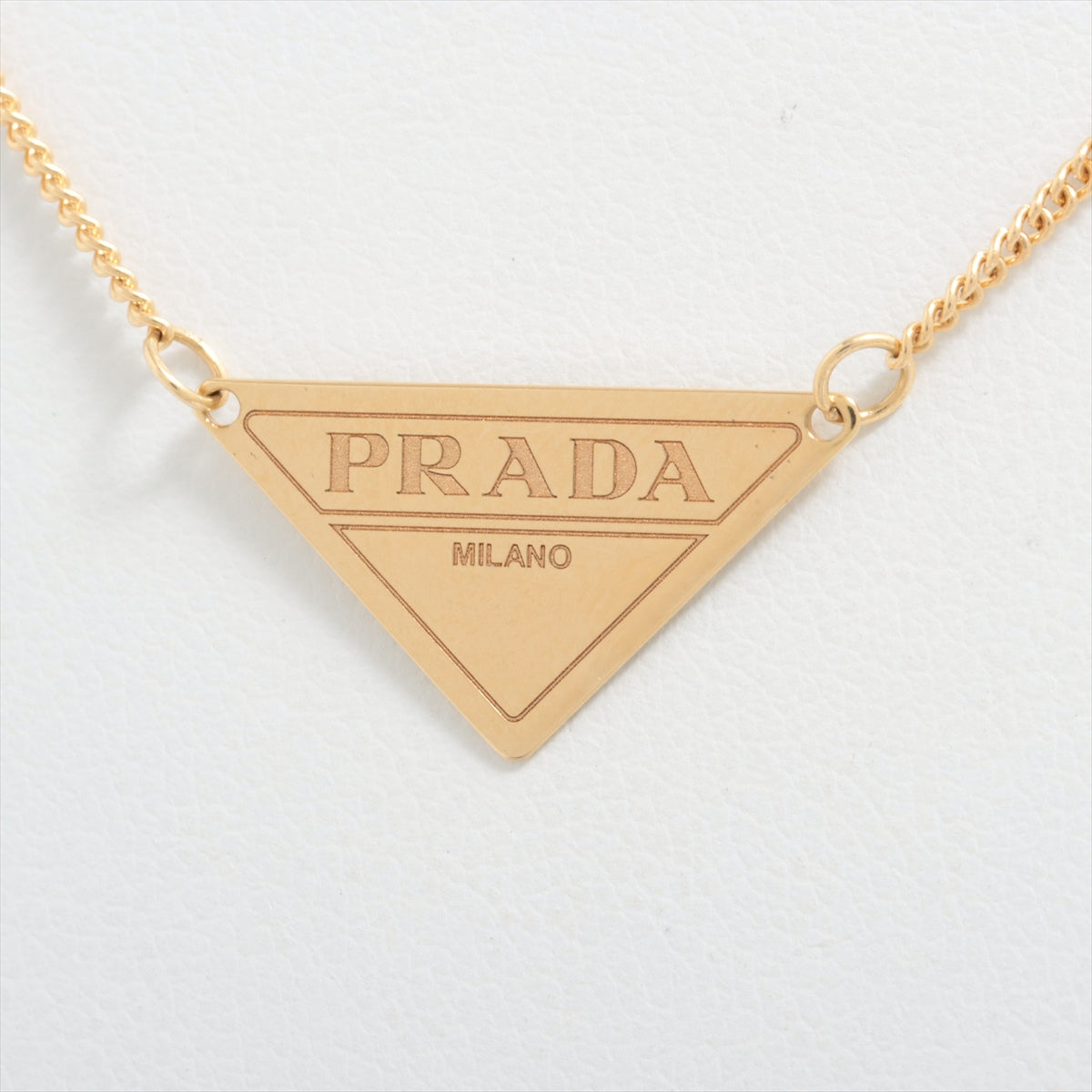 Prada Triangle logo Necklace 750(YG) 4.0g 1JC558