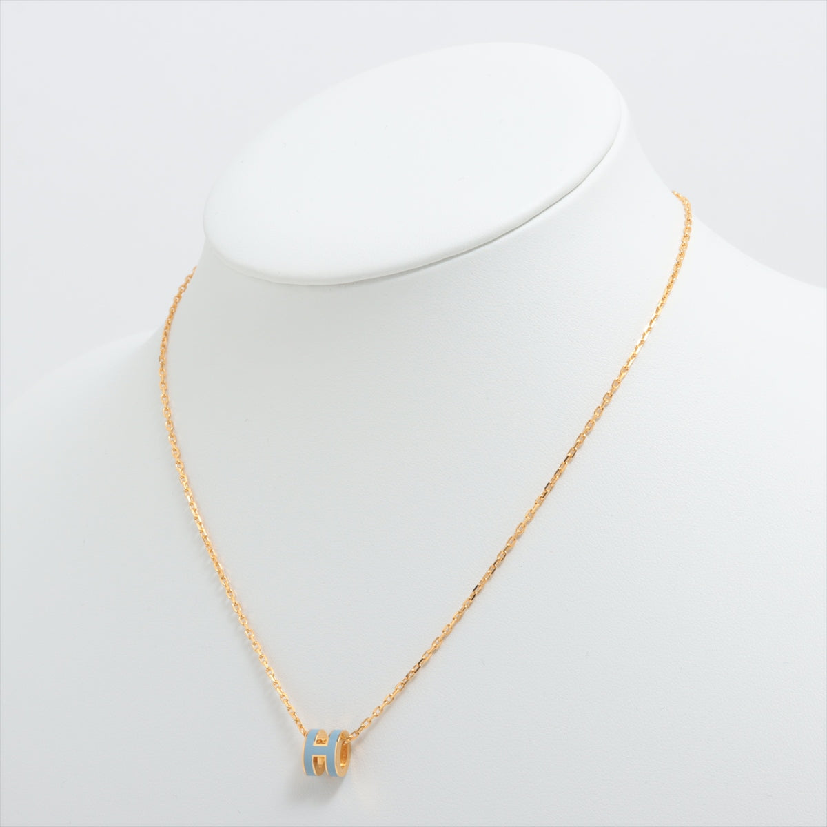 Hermès Mini Pop Ash H Necklace GP Blue x gold Wears