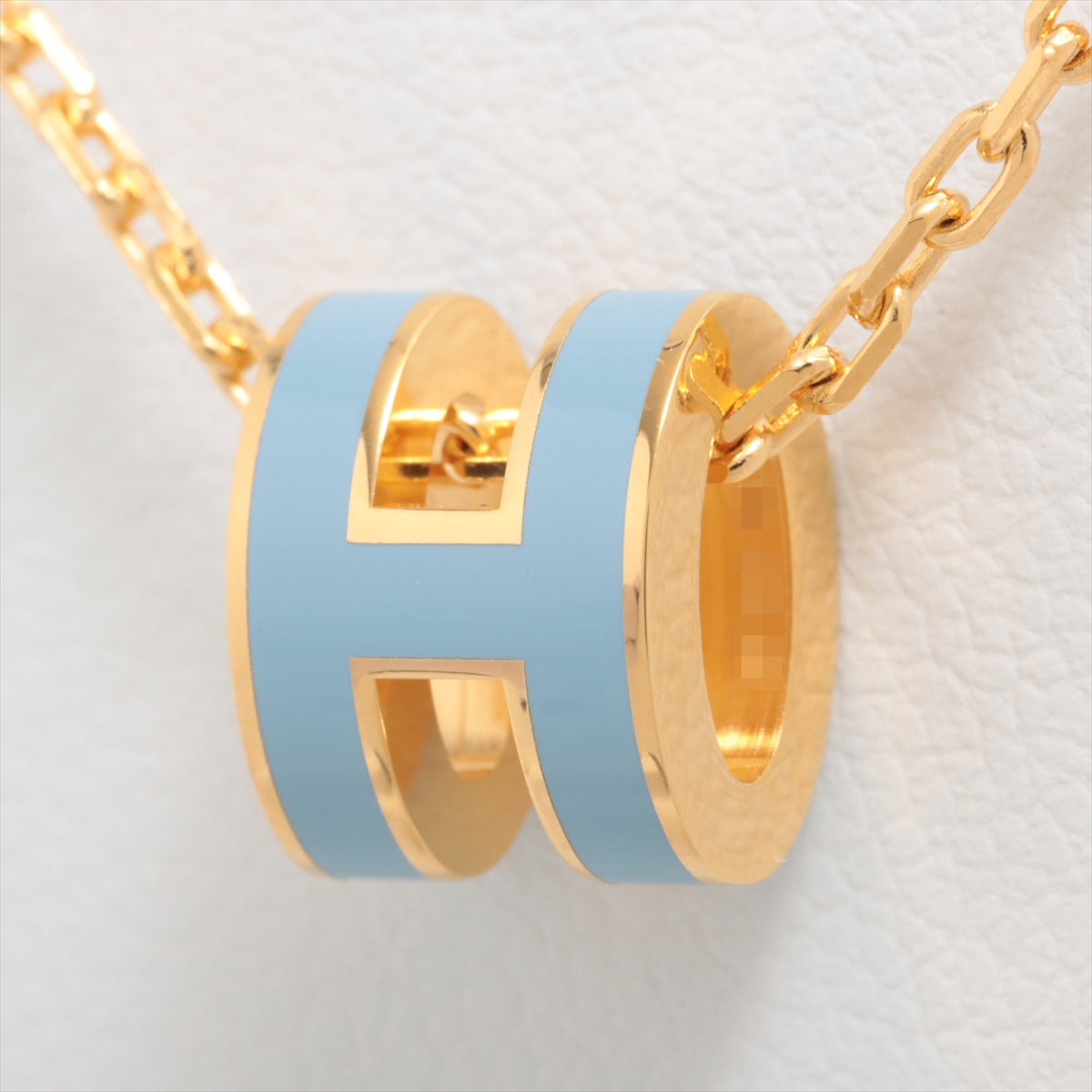 Hermès Mini Pop Ash H Necklace GP Blue x gold Wears