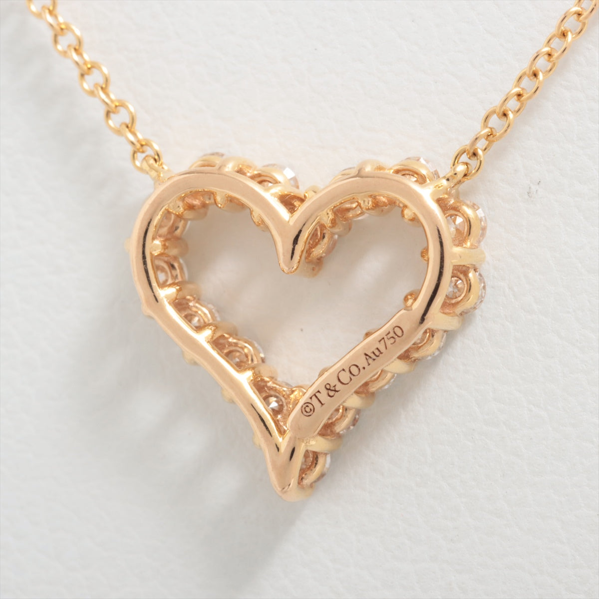 Tiffany Sentimental Heart Mini diamond Necklace 750(PG) 2.3g