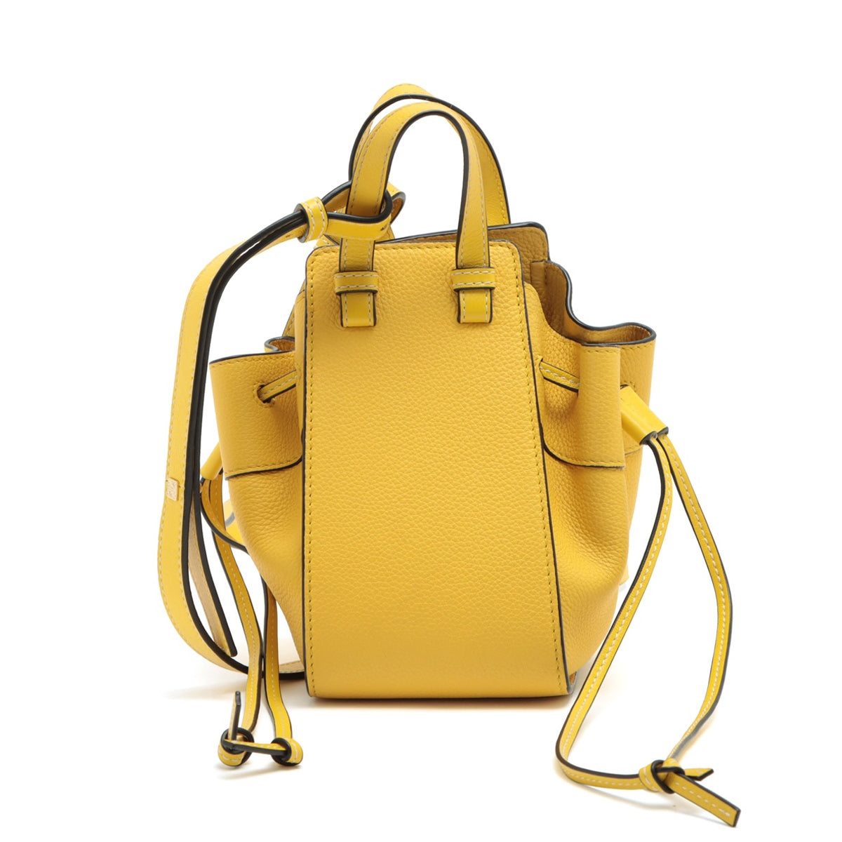 Loewe Hammock Drawstring mini Leather 2way shoulder bag Yellow