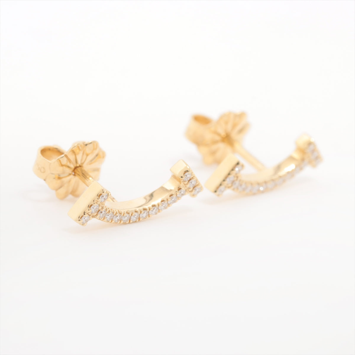 Tiffany T Smile diamond Piercing jewelry 750(YG) 1.6g
