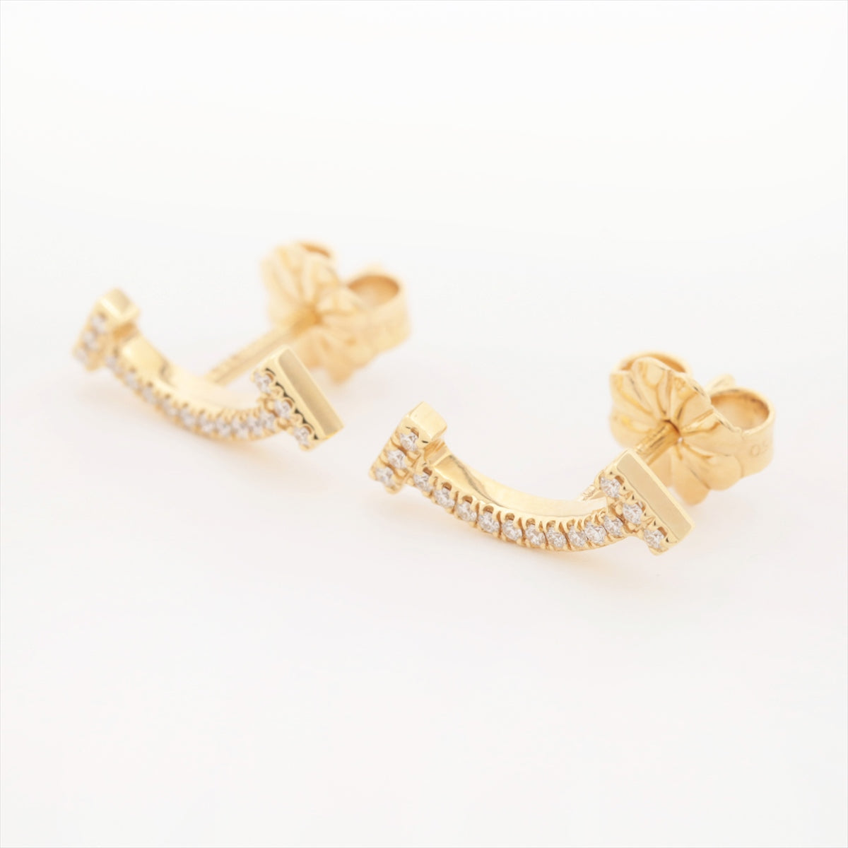Tiffany T Smile diamond Piercing jewelry 750(YG) 1.6g