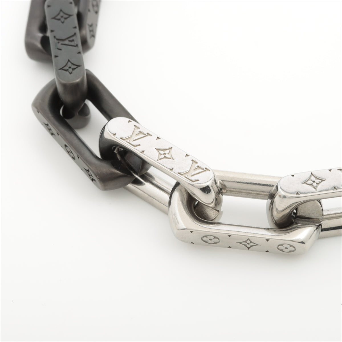 Louis Vuitton M00686 Brasserie monogram chain LE4212 Bracelet M metal Black × Silver
