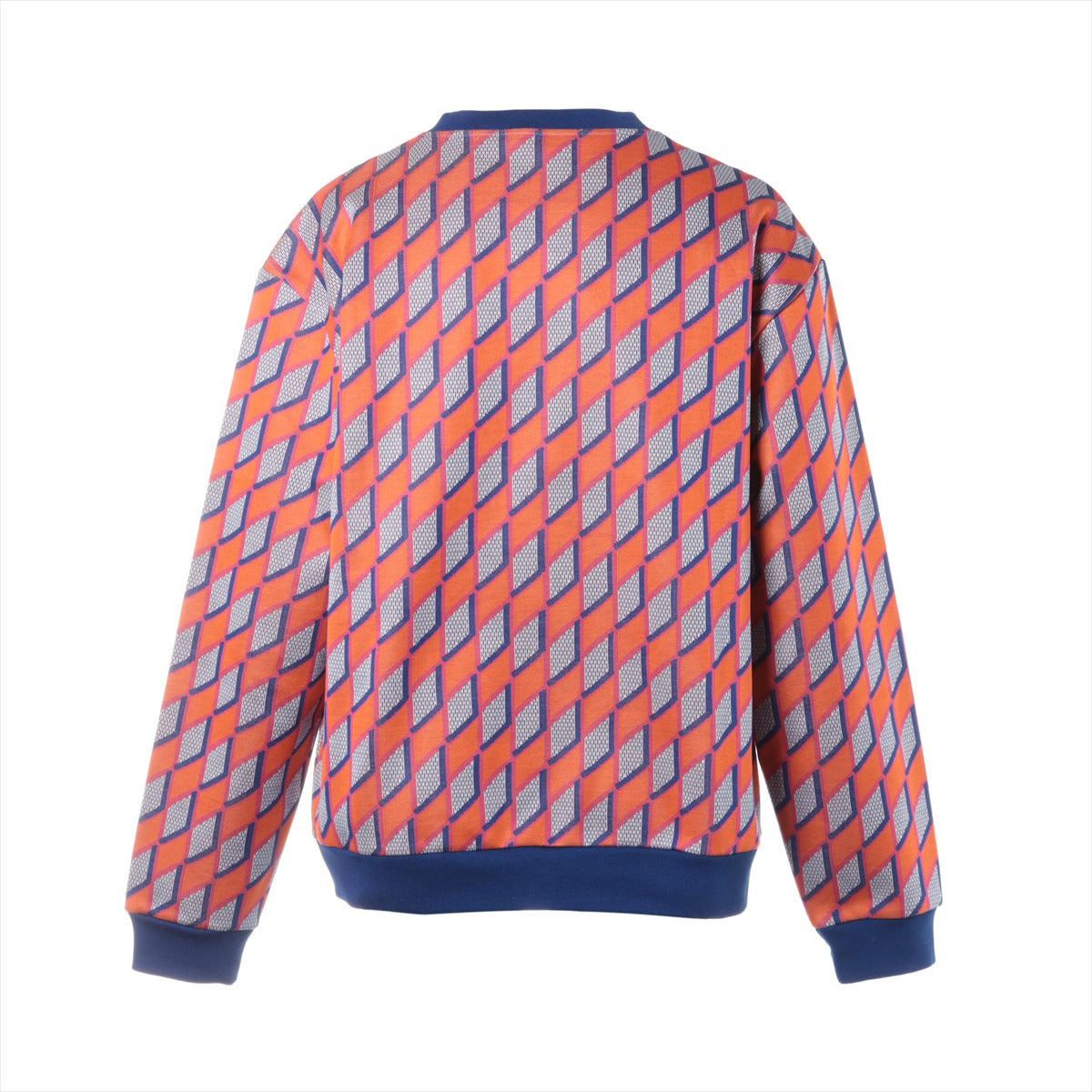 Louis Vuitton 22AW Cotton Basic knitted fabric XXL Men's Blue x orange  RM222 Diamond Damier